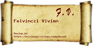 Felvinczi Vivien névjegykártya